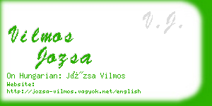 vilmos jozsa business card